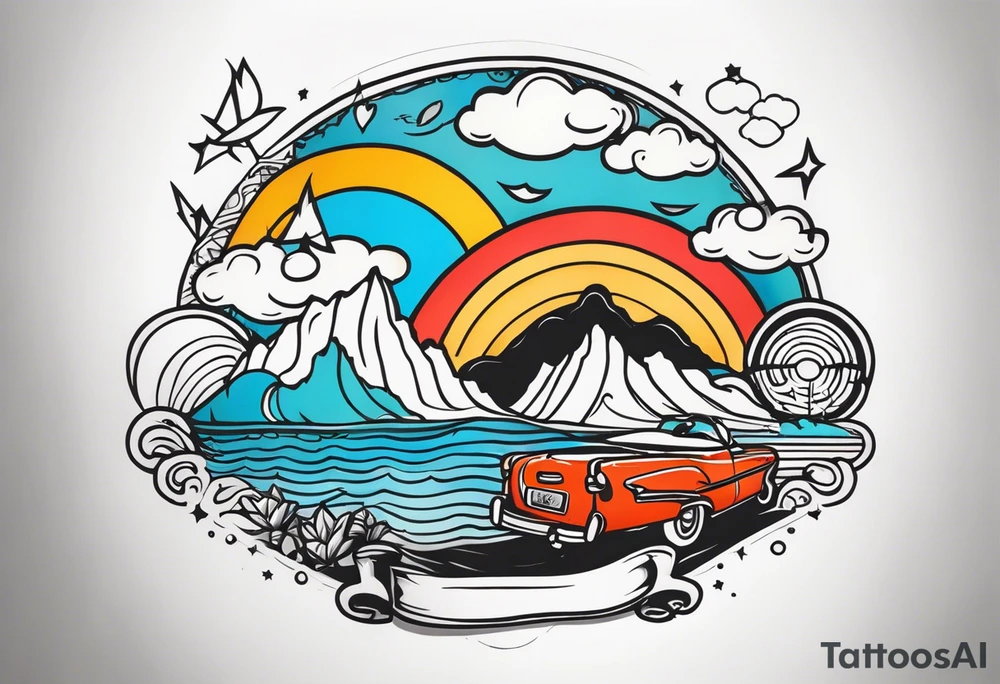 UPLIFTING THOGHTS NO WORRIES tattoo idea