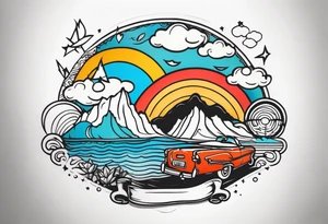 UPLIFTING THOGHTS NO WORRIES tattoo idea