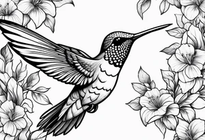 Hummingbird tattoo idea