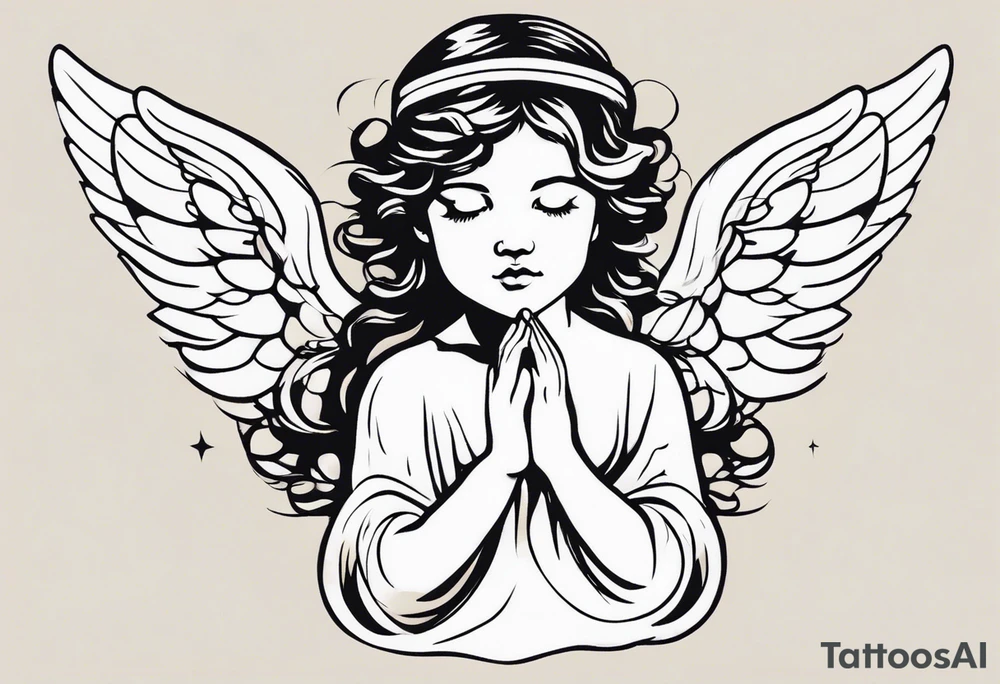 Little angel tattoo idea