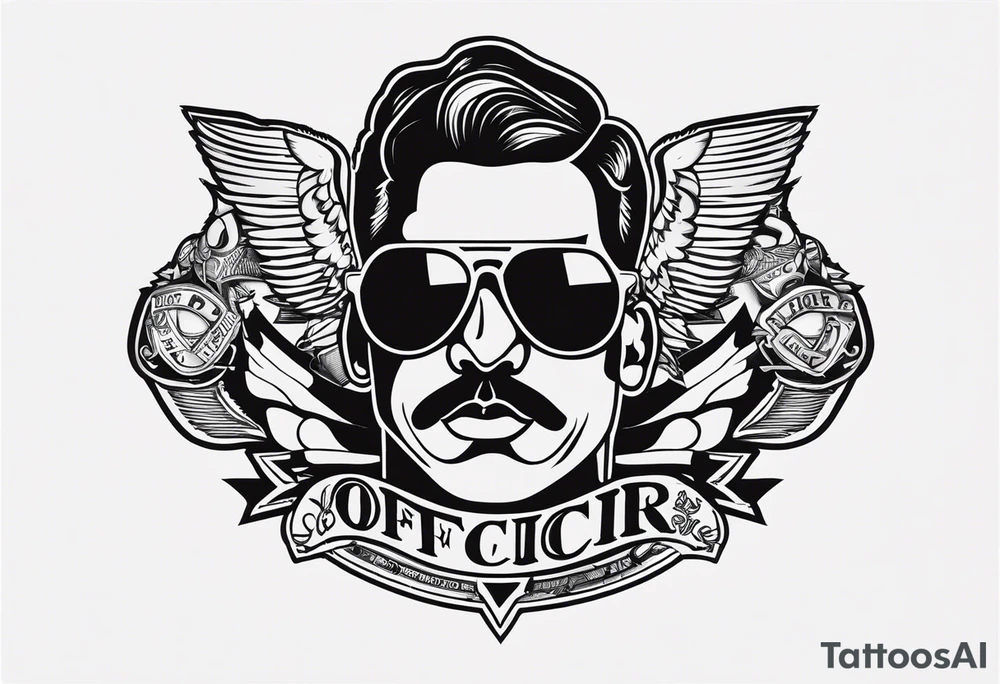 sunglasses Officer Bigdick tattoo idea