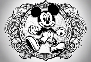 mickey mouse martial arts tattoo idea