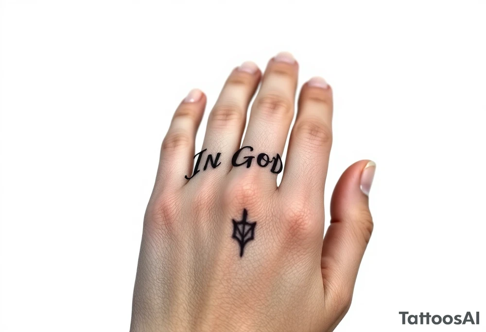 "In God's Hand" dope background tattoo idea