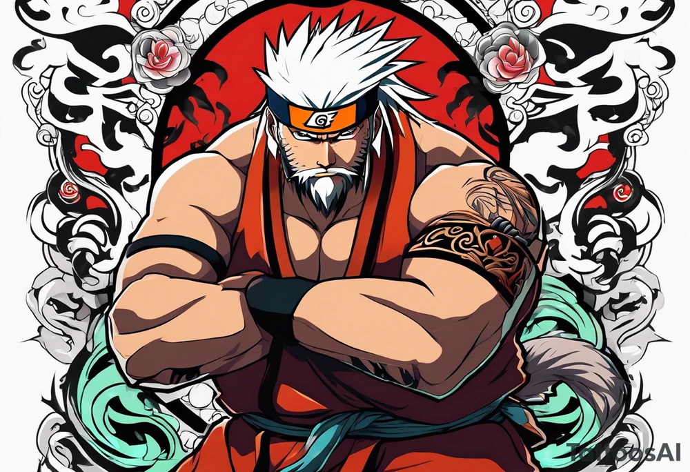 Jiraiya in Sage mode from the anime naruto tattoo idea