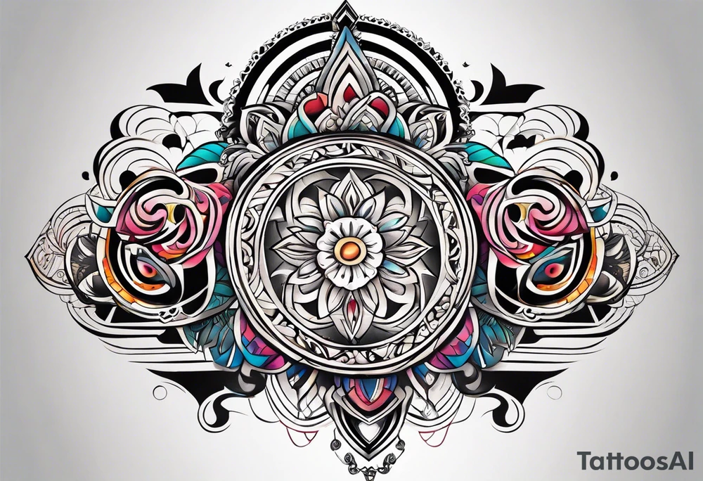 discipline consistency tribal tattoo idea