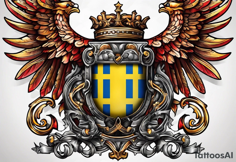 coat of arms of Ukraine tattoo idea