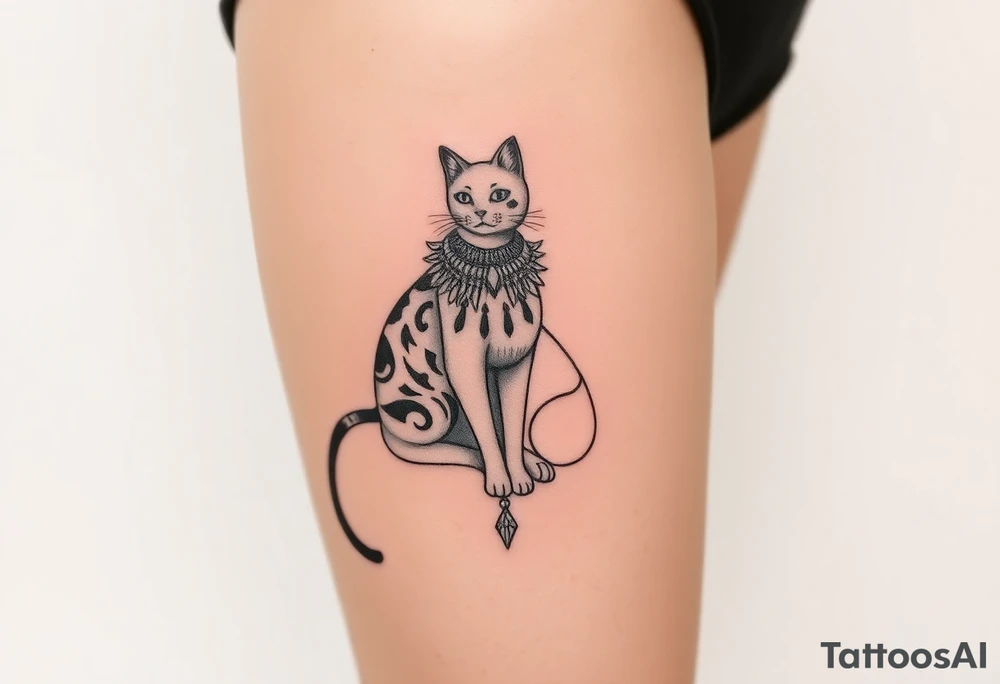 Egyptian cat tattoo idea