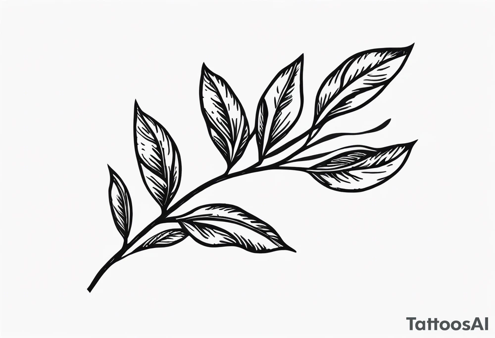medium sized olive branch for bicep tattoo idea