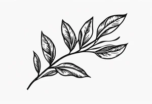 medium sized olive branch for bicep tattoo idea