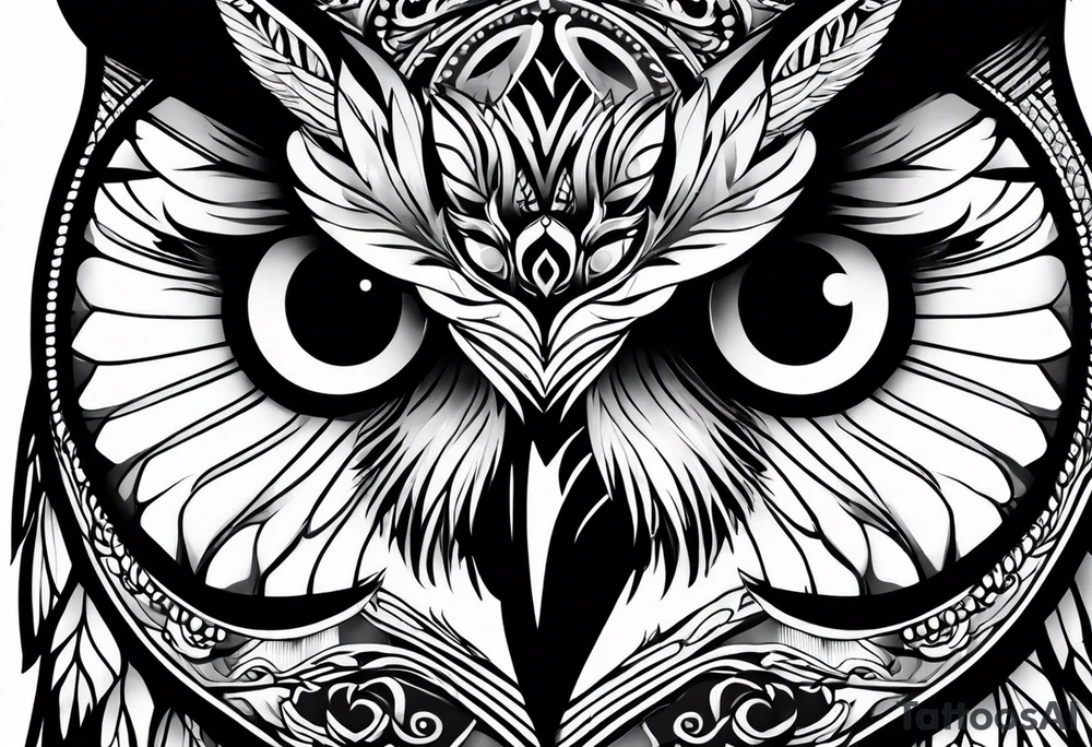Owl eyes tattoo idea