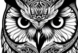 Owl eyes tattoo idea