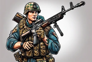 soldier reaching for the sky tattoo idea