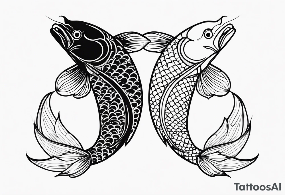 Koi fish yin and yang tattoo idea
