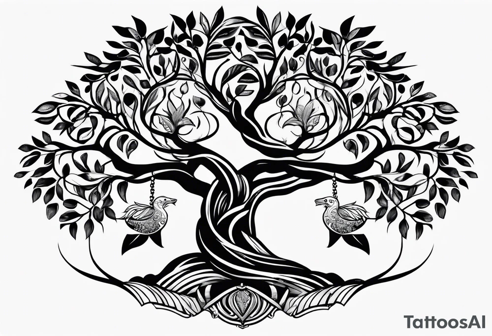 African Flame tree Uganda Tribal tattoo idea