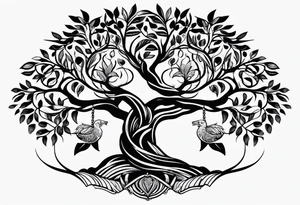 African Flame tree Uganda Tribal tattoo idea