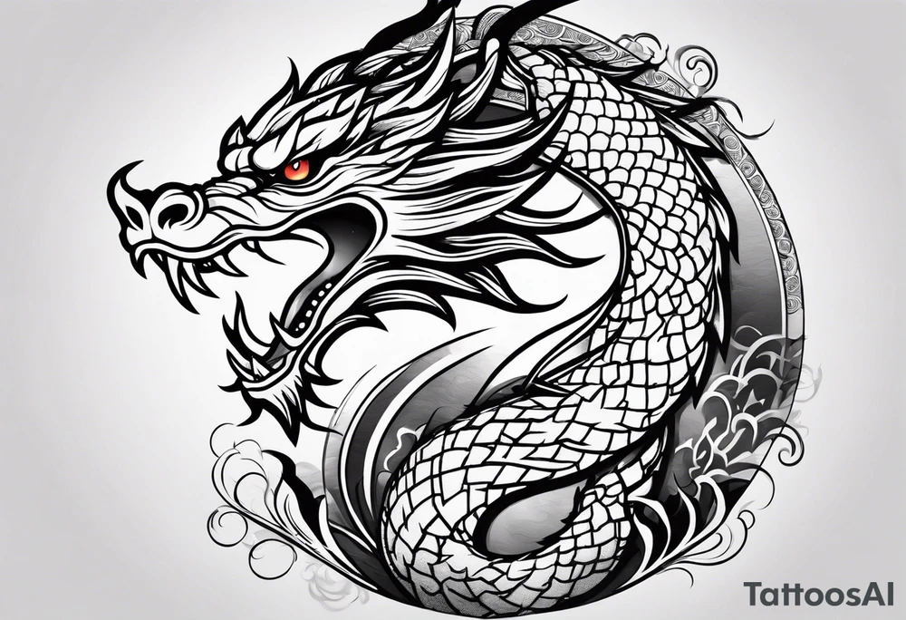 Japanese dragon tattoo idea