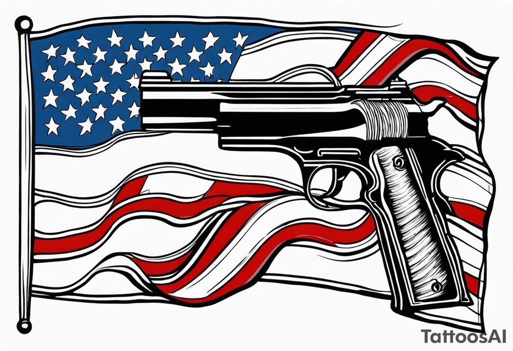 2nd amendment flag tattoo idea