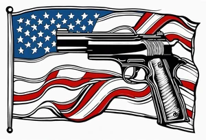 2nd amendment flag tattoo idea