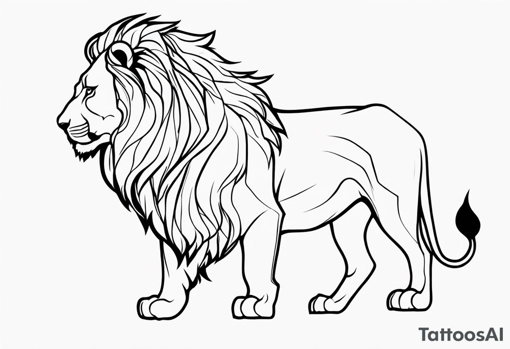 Majestic Lion tattoo idea