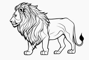 Majestic Lion tattoo idea