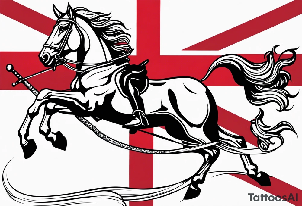 flag of saint george impailed on a lance tattoo idea