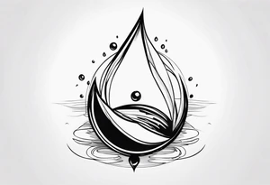 gemstone water droplet tattoo idea