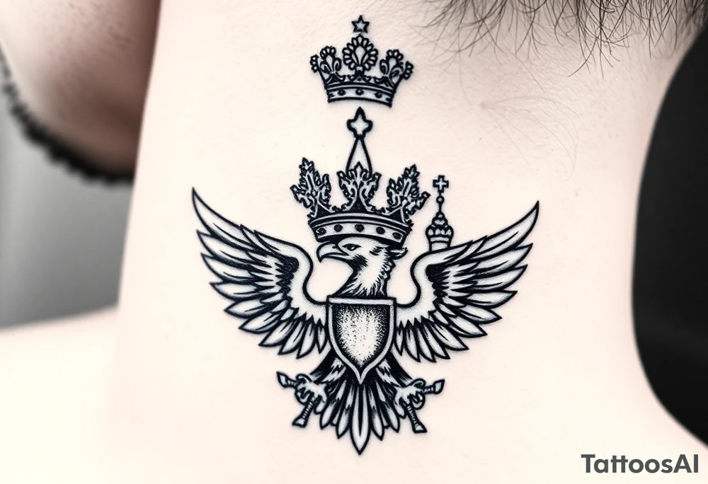 St. George 
Russian imperial crown above the eagle
Crossed swords or a Russian sabre
The Kremlin or St. Basil's Cathedral scene tattoo idea