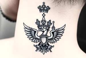 St. George 
Russian imperial crown above the eagle
Crossed swords or a Russian sabre
The Kremlin or St. Basil's Cathedral scene tattoo idea