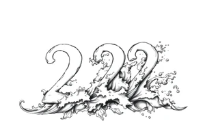 number 222 like the ocean tattoo idea