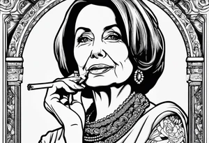 nancy pelosi smoking cigarette tattoo idea