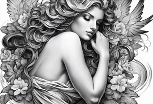 Michaelangelo adam creation painting tattoo idea