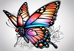 butterfly snow tattoo idea