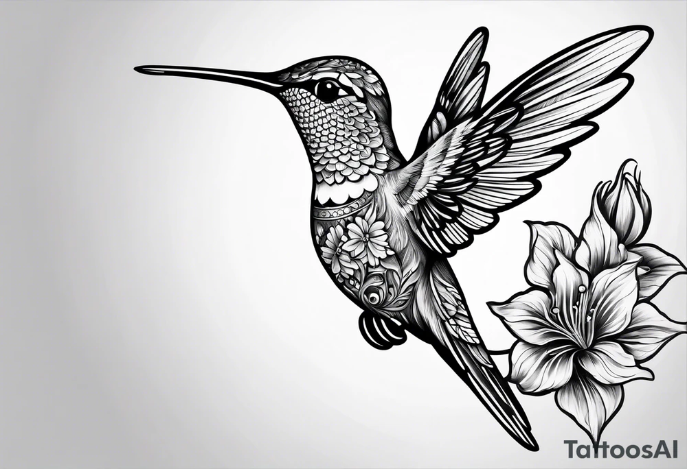 Hummingbird tattoo idea