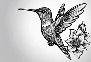 Hummingbird tattoo idea