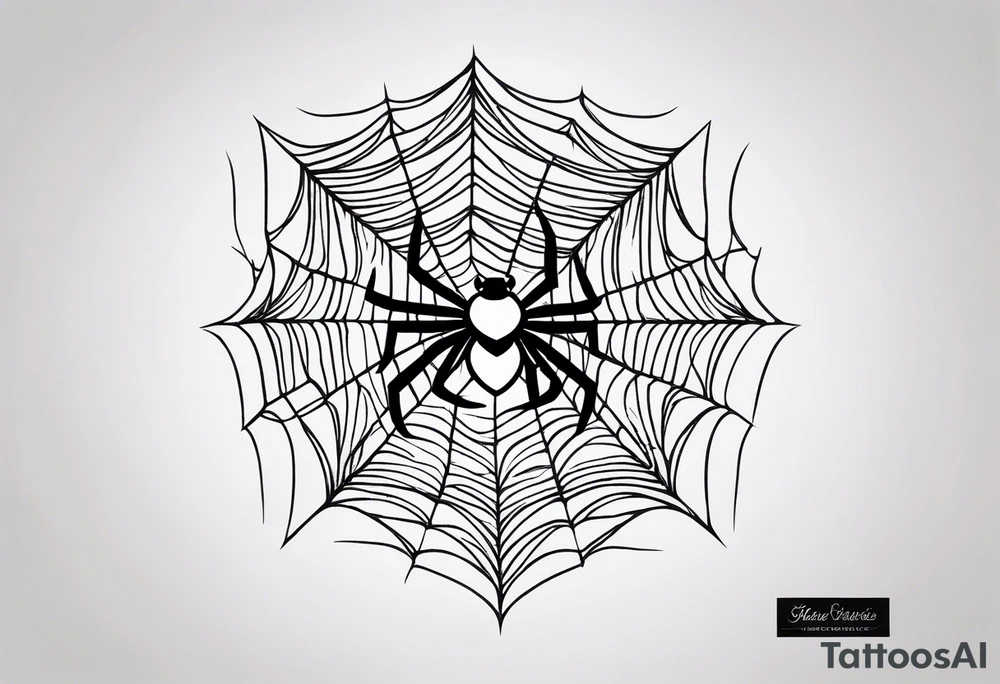 Symetrical spider web tattoo idea