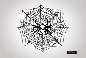 Symetrical spider web tattoo idea