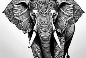 elephant with BEKIND tattoo idea
