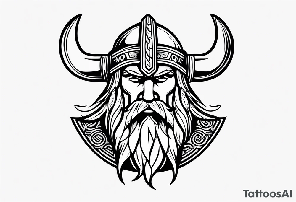 small minimalist viking tattoo idea