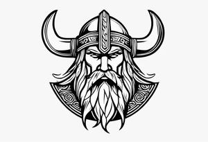 small minimalist viking tattoo idea