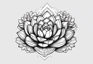 fine line. one big succulent in the middle. One smaller succulents on each side. Dots and floral
. Sternum tattoo grey scale shading tattoo idea
