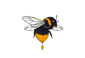 Cute bumblebee tattoo idea