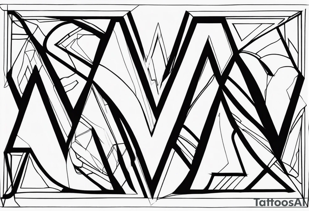 the letters A W R tattoo idea