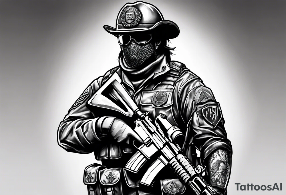 medic war battlefield gear full body tattoo idea