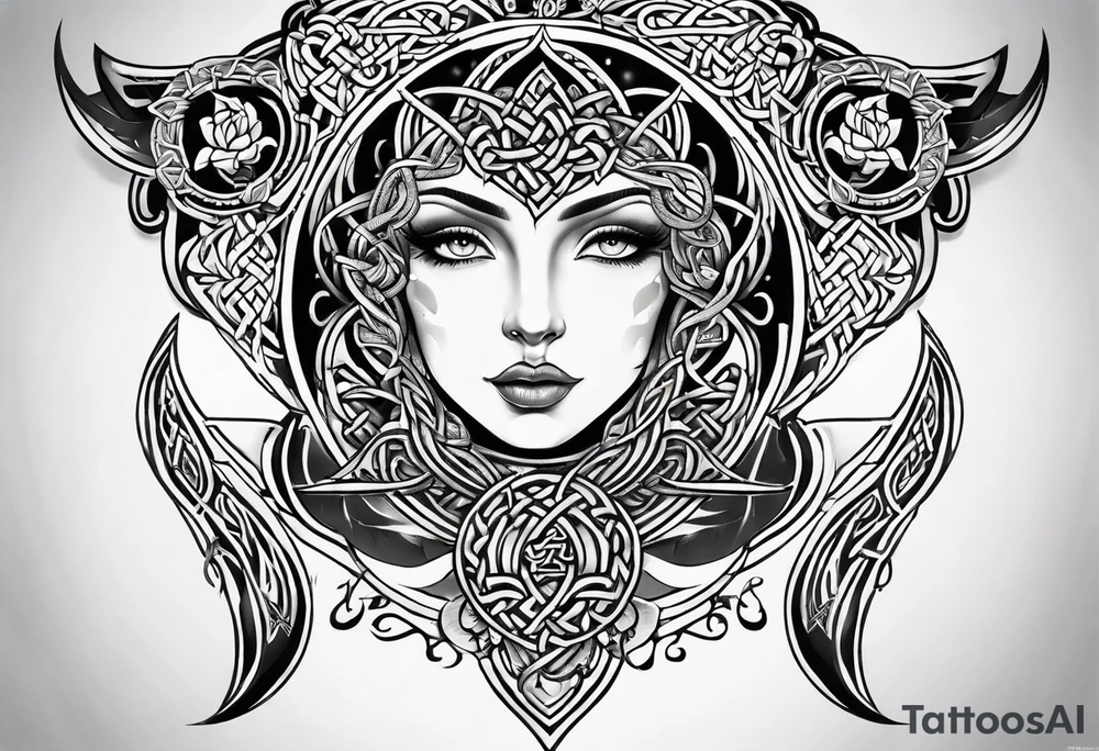 celtic sternum tattoo tattoo idea