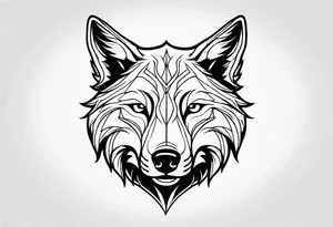 Smiling wolf tattoo idea