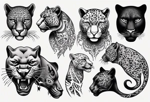 Panther body tattoo idea
