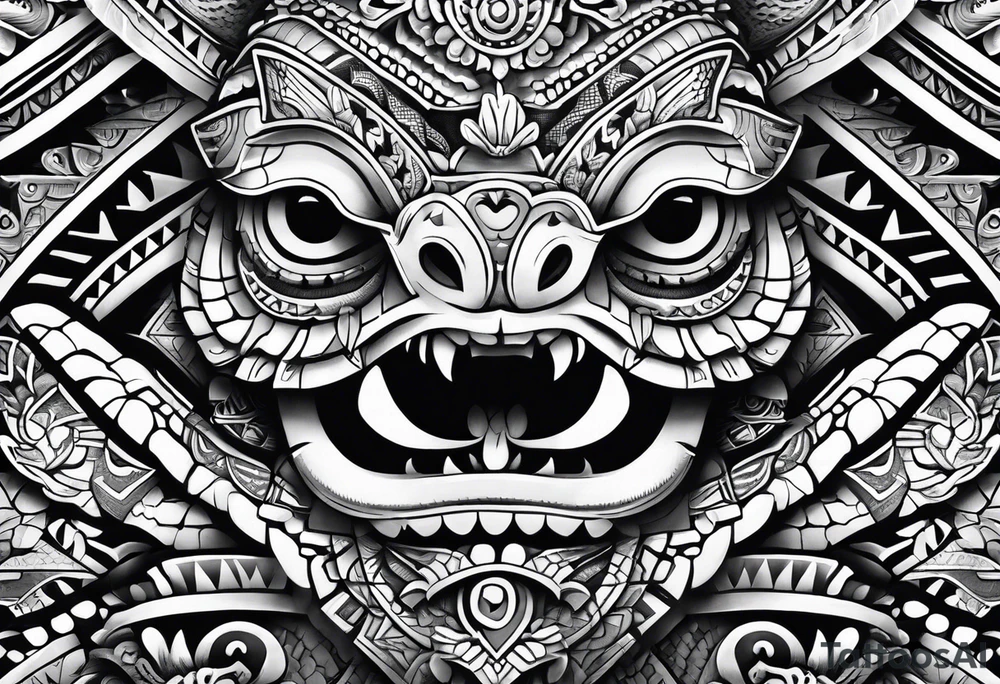 Aztec snake tattoo idea