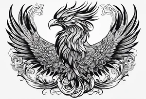 group of phoenix tattoo idea
