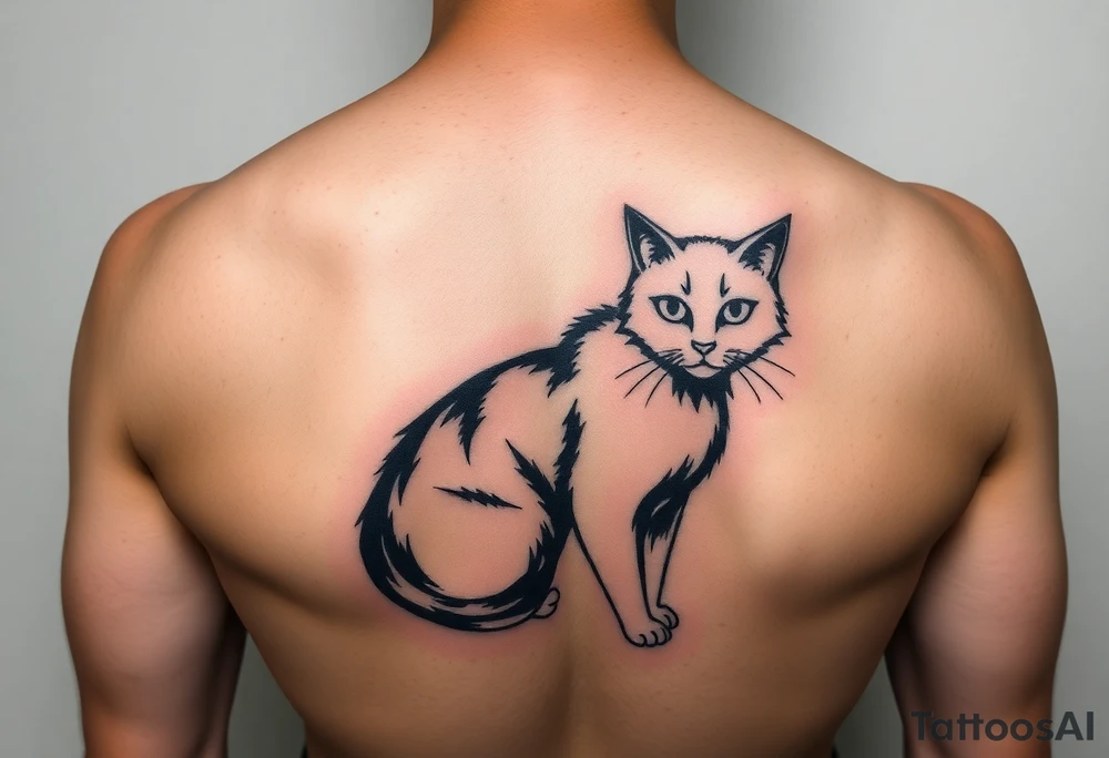 black cat tattoo idea