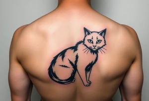 black cat tattoo idea
